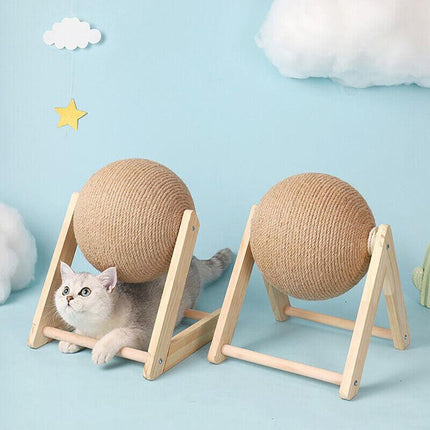 Cat Scratching Ball Cat Scratcher Toy Cats Scratcher Post Natural Sisal AU Stock - Aimall