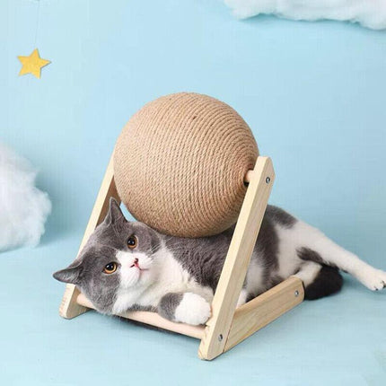 Cat Scratching Ball Cat Scratcher Toy Cats Scratcher Post Natural Sisal AU Stock - Aimall