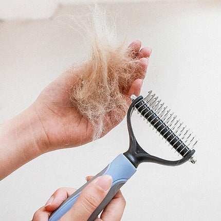 Dog Pet Cat Grooming Comb Brush Undercoat Rake Dematting Deshedding Trimmer AU - Aimall