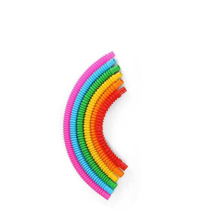 New 6-12Pcs Fidget Pop Tube Toys for Kids and Adults, Pipe Sensory Tools Relief - Aimall