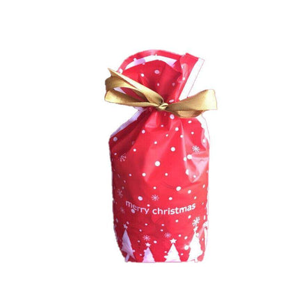 10PCS Plastic Candy Bags Christmas Elk Candy Sweet Treat Bags Biscuit 15*23.5CM - Aimall