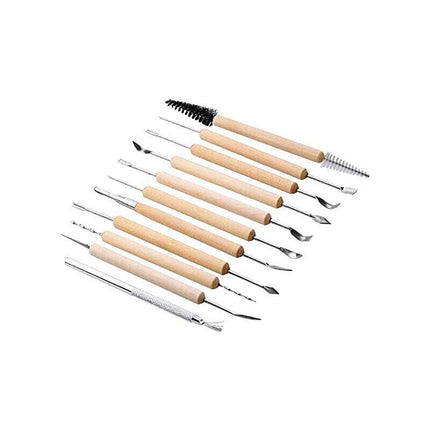 11x Carvers Clay Sculpting Carving Pottery Tools Polymer Modelling DIY Sculpture - Aimall