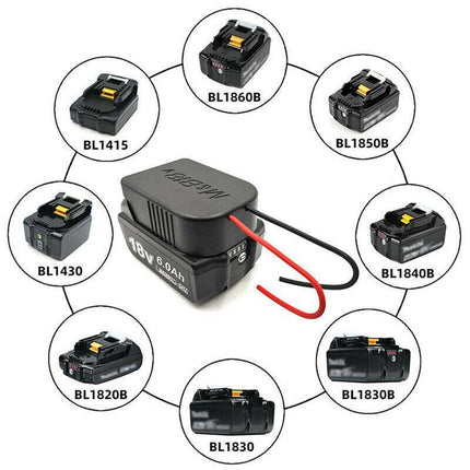 18V Li-ion Battery Adapter DIY Wire Cable Connect Output Tool For Makita / Bosch - Aimall