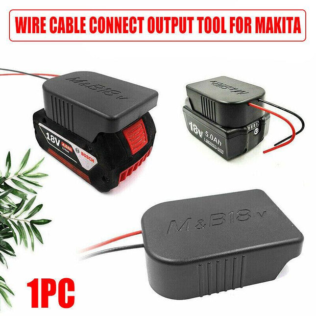 18V Li-ion Battery Adapter DIY Wire Cable Connect Output Tool For Makita / Bosch - Aimall