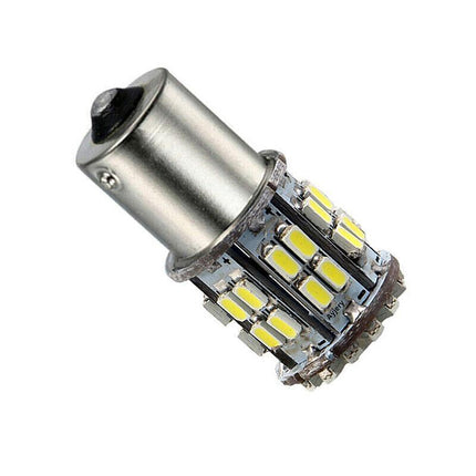 2x BA15S 50 SMD LED - BRIGHT WHITE 1156 Brake Reverse Light Bulb Globe Lamp 12V - Aimall
