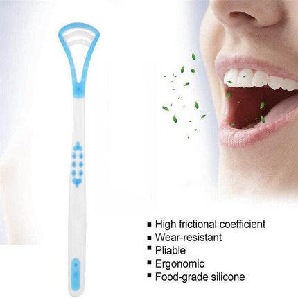 Double Head Tongue Cleaner Oral Care FDA Approved High Quality Dental Scraper AU - Aimall