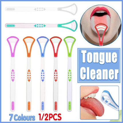 Double Head Tongue Cleaner Oral Care FDA Approved High Quality Dental Scraper AU - Aimall