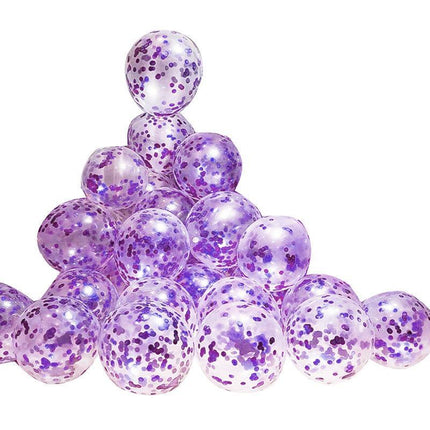 10/100x 30cm Confetti Balloons Glitter Clear Latex Birthday Party Wedding Sequin - Aimall