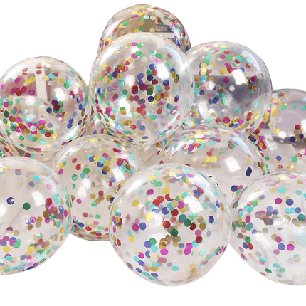 10/100x 30cm Confetti Balloons Glitter Clear Latex Birthday Party Wedding Sequin - Aimall
