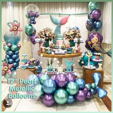 10/50x 30cm Metallic Balloons Thick Chrome Birthday Wedding Party Balloon Helium - Aimall