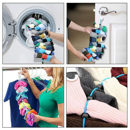 Locks Sock Tidy Clips Rope Storage Hangers Closet Organizer Laundry Helper AU - Aimall