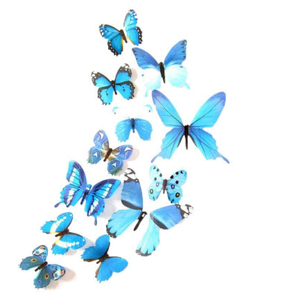 12 PCS 3D BUTTERFLY Wall Stickers Removable Decals Kids Nursery Wedding Decor AU - Aimall