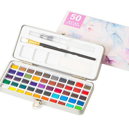 12-90 Watercolour Paint Set With Brush Painting Water Colour Art Artist Kits AU - Aimall