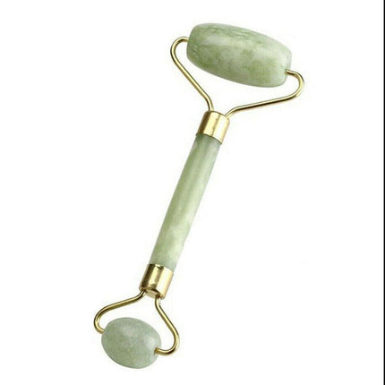 Jade Face Massage Roller Facial Massager Beauty Tool Body Eye Neck Gua Sha Board - Aimall