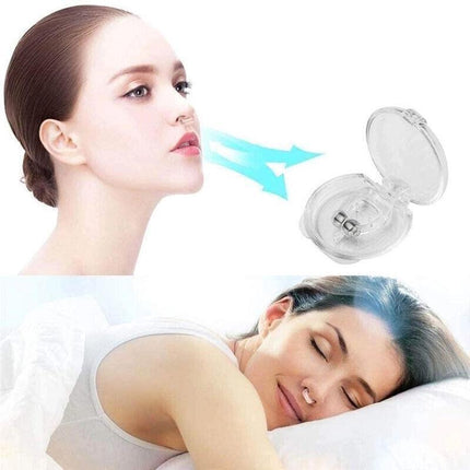 2x Anti Snore Magnetic Silicone Nose Clip Stop Snoring Apnea Aid Device Stopper - Aimall