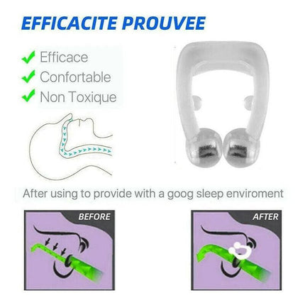 2x Anti Snore Magnetic Silicone Nose Clip Stop Snoring Apnea Aid Device Stopper - Aimall