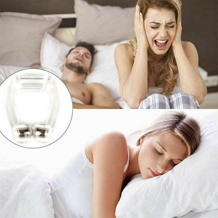 2x Anti Snore Magnetic Silicone Nose Clip Stop Snoring Apnea Aid Device Stopper - Aimall
