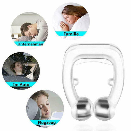 2x Anti Snore Magnetic Silicone Nose Clip Stop Snoring Apnea Aid Device Stopper - Aimall