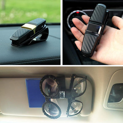 1PC Car Glasses Holder Clip Case Sunglasses Eyeglasses Ticket Card Clip Holder - Aimall