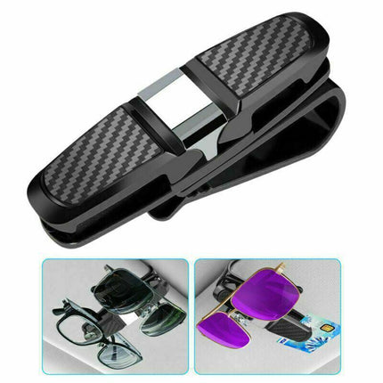 1PC Car Glasses Holder Clip Case Sunglasses Eyeglasses Ticket Card Clip Holder - Aimall