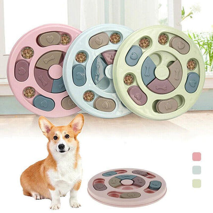 Dog Treat Dispenser Puppy Feeder Puzzle Game Interactive Toy Pet Training Supply - Aimall