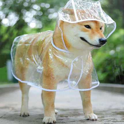 Puppy Waterproof Pet Dog Raincoat Jacket Clothes Vest Rain Coat Outdoor Hoodies - Aimall