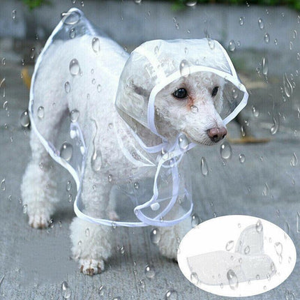 Puppy Waterproof Pet Dog Raincoat Jacket Clothes Vest Rain Coat Outdoor Hoodies - Aimall
