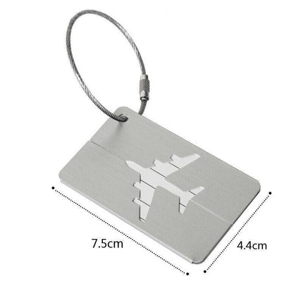 Luggage Tag Aluminum Travel Baggage Suitcase Identity Address Name Label Cards - Aimall
