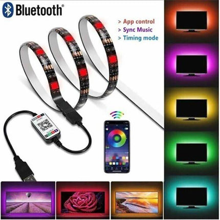 NEW LED Strip Lights RGB USB IP65 Waterproof 1M-10M 60-300 LEDs Bluetooth 5V AU - Aimall