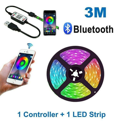 NEW LED Strip Lights RGB USB IP65 Waterproof 1M-10M 60-300 LEDs Bluetooth 5V AU - Aimall