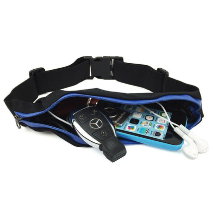 Waist Running Zip Belt Lycra Bum Bag Pocket Hiking Cycling Jogging Cycling Pouch - Aimall