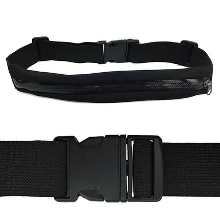 Waist Running Zip Belt Lycra Bum Bag Pocket Hiking Cycling Jogging Cycling Pouch - Aimall