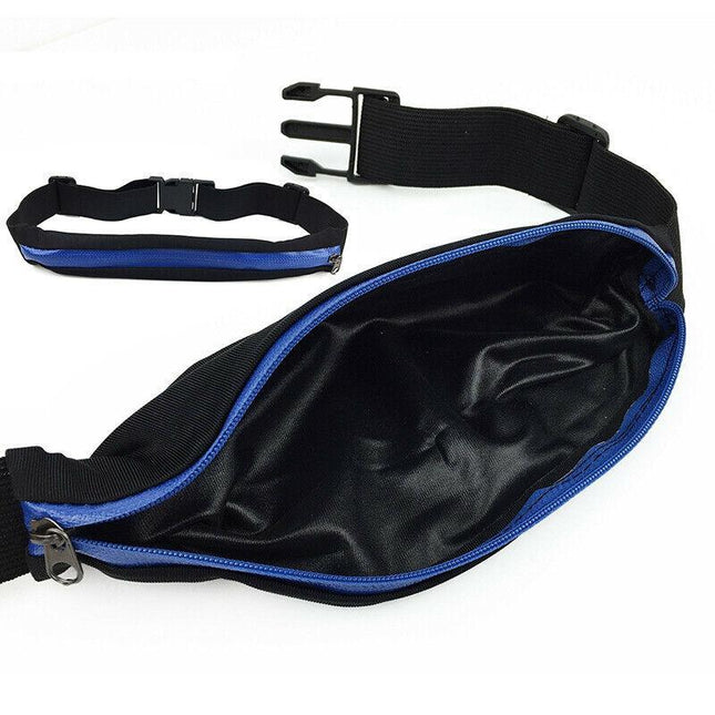 Waist Running Zip Belt Lycra Bum Bag Pocket Hiking Cycling Jogging Cycling Pouch - Aimall
