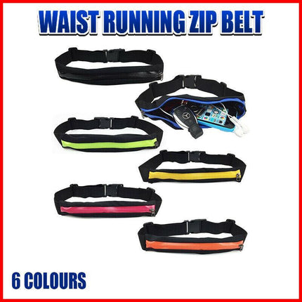 Waist Running Zip Belt Lycra Bum Bag Pocket Hiking Cycling Jogging Cycling Pouch - Aimall