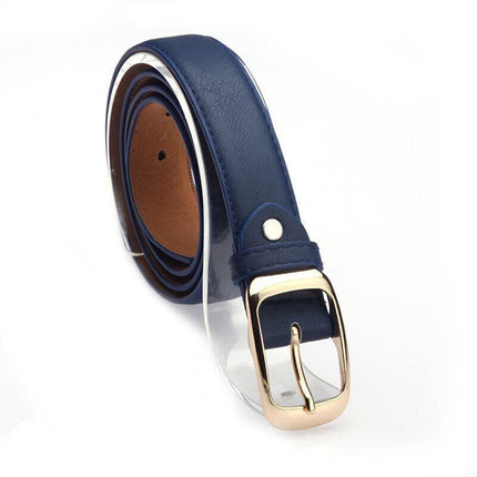 Fashion Ladies Womens Jeans Classic Buckle PU Leather Belt Waistbands Printed AU - Aimall