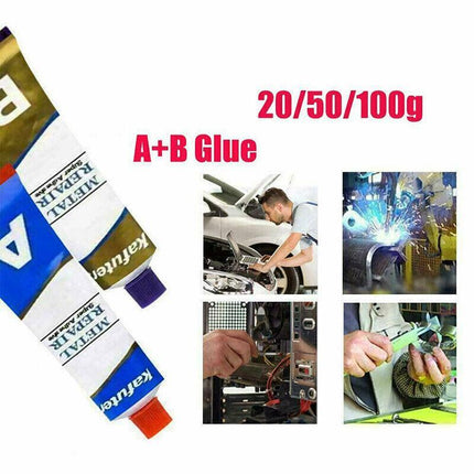 Industrial HEAT Resistance Cold Weld Auto Metal Repair Paste Adhesive Gel A&B AU - Aimall