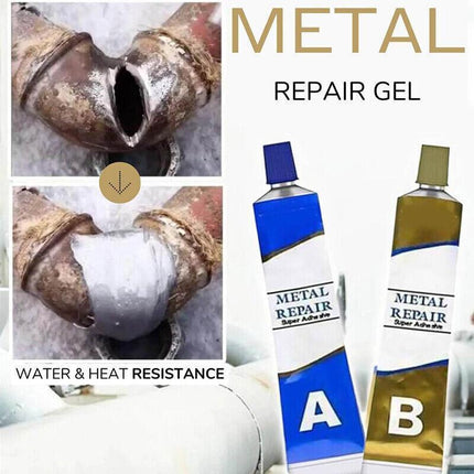 Industrial HEAT Resistance Cold Weld Auto Metal Repair Paste Adhesive Gel A&B AU - Aimall