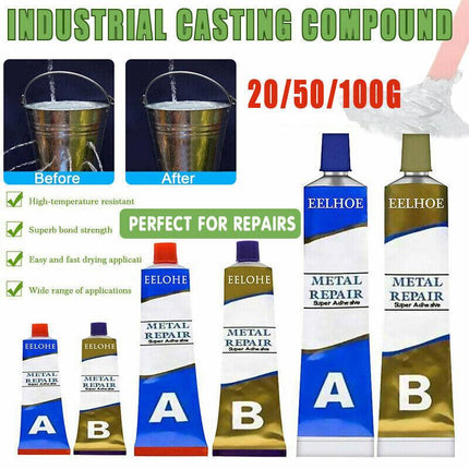 Industrial HEAT Resistance Cold Weld Auto Metal Repair Paste Adhesive Gel A&B AU - Aimall