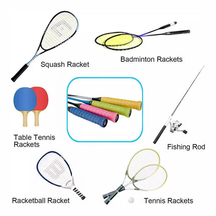 4x8x Anti-slip Tennis Badminton Squash Racquet Over Grip Tape Overgrip Sweatband - Aimall