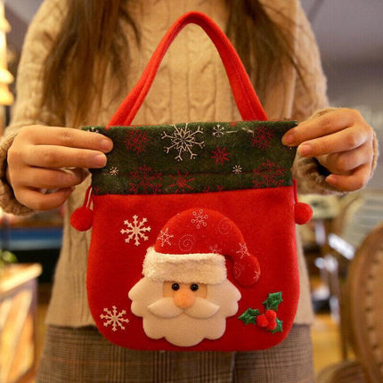 Christmas Candy Treat Bags Gift Wrapping Bag Xmas Party Drawstring Decor Bags AU - Aimall