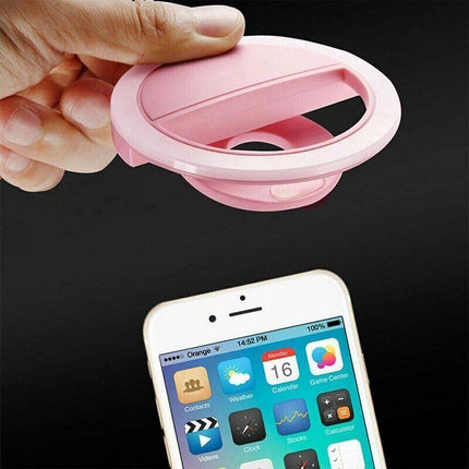 3 Modes Selfie LED Ring Fill Light Camera Rechargeable for iPhone Android Phone - Aimall