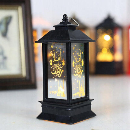 Ramadan Lantern Lamp Eid Mubarak LED Light Muslim Ornament Party Hanging Decor - Aimall