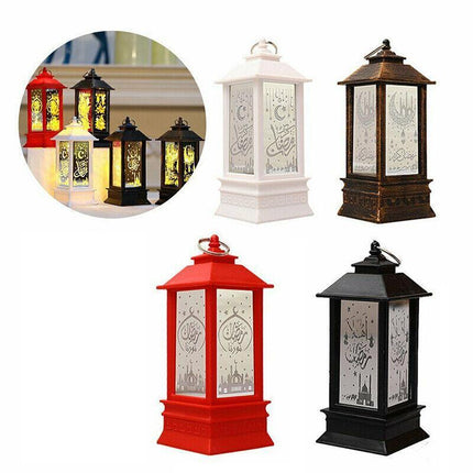 Ramadan Lantern Lamp Eid Mubarak LED Light Muslim Ornament Party Hanging Decor - Aimall
