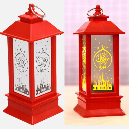 Ramadan Lantern Lamp Eid Mubarak LED Light Muslim Ornament Party Hanging Decor - Aimall