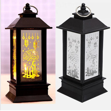 Ramadan Lantern Lamp Eid Mubarak LED Light Muslim Ornament Party Hanging Decor - Aimall