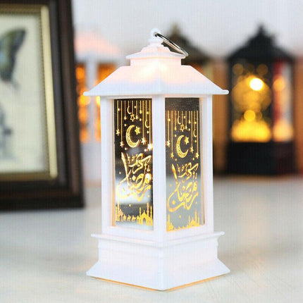 Ramadan Lantern Lamp Eid Mubarak LED Light Muslim Ornament Party Hanging Decor - Aimall