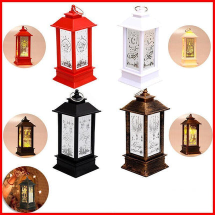 Ramadan Lantern Lamp Eid Mubarak LED Light Muslim Ornament Party Hanging Decor - Aimall