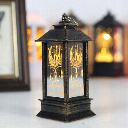 Ramadan Lantern Lamp Eid Mubarak LED Light Muslim Ornament Party Hanging Decor - Aimall