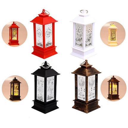 Ramadan Lantern Lamp Eid Mubarak LED Light Muslim Ornament Party Hanging Decor - Aimall