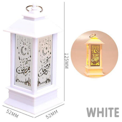 Ramadan Lantern Lamp Eid Mubarak LED Light Muslim Ornament Party Hanging Decor - Aimall